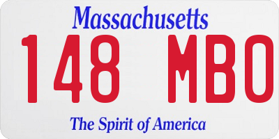 MA license plate 148MB0
