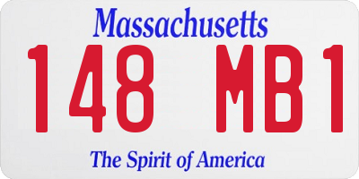 MA license plate 148MB1