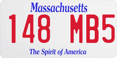 MA license plate 148MB5