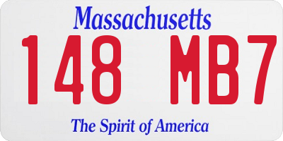 MA license plate 148MB7