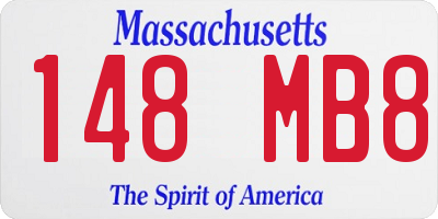 MA license plate 148MB8