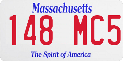 MA license plate 148MC5
