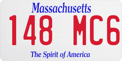 MA license plate 148MC6