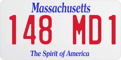 MA license plate 148MD1