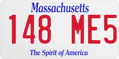 MA license plate 148ME5