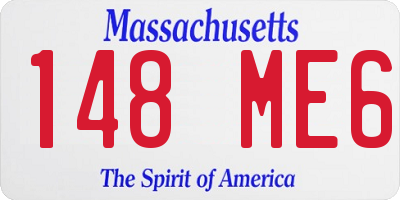 MA license plate 148ME6