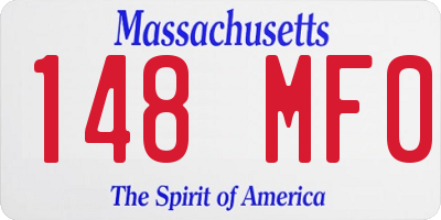 MA license plate 148MF0