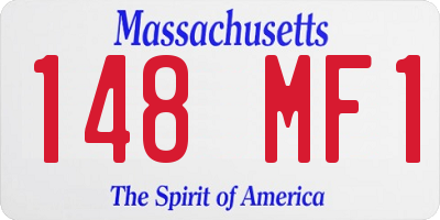 MA license plate 148MF1