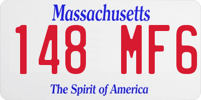 MA license plate 148MF6