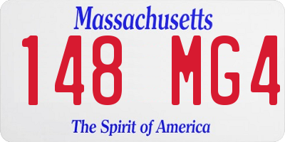 MA license plate 148MG4