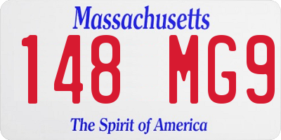 MA license plate 148MG9