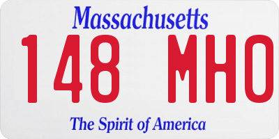 MA license plate 148MH0