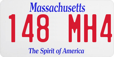 MA license plate 148MH4