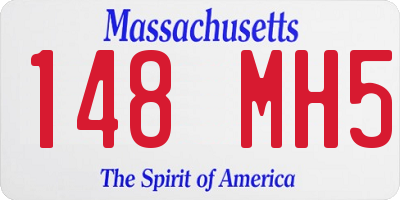 MA license plate 148MH5