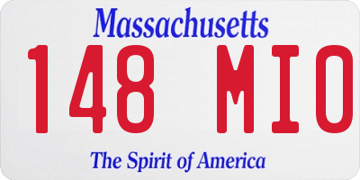 MA license plate 148MI0