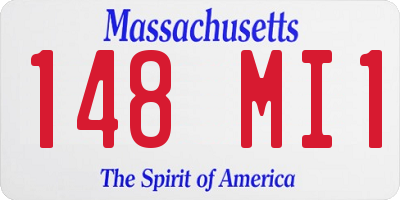 MA license plate 148MI1