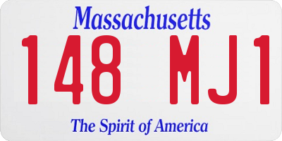 MA license plate 148MJ1