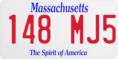 MA license plate 148MJ5
