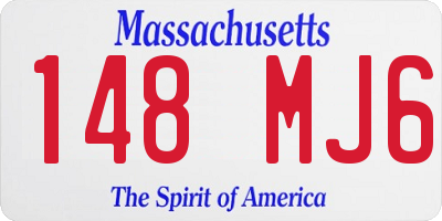 MA license plate 148MJ6