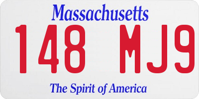 MA license plate 148MJ9