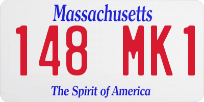 MA license plate 148MK1