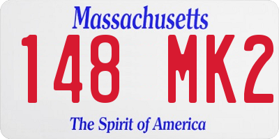 MA license plate 148MK2
