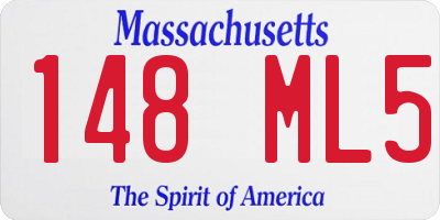 MA license plate 148ML5