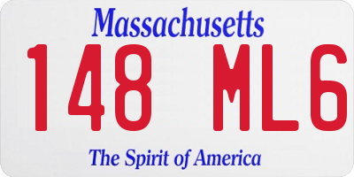 MA license plate 148ML6
