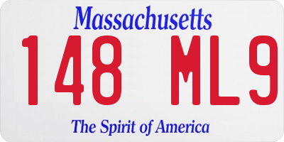 MA license plate 148ML9