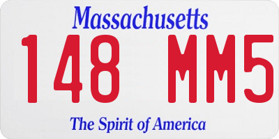 MA license plate 148MM5