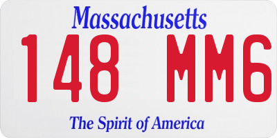 MA license plate 148MM6