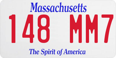 MA license plate 148MM7