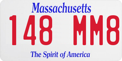 MA license plate 148MM8