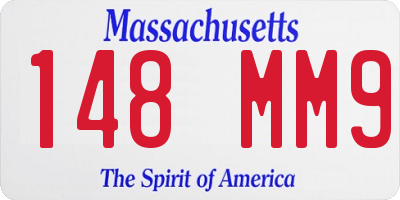 MA license plate 148MM9