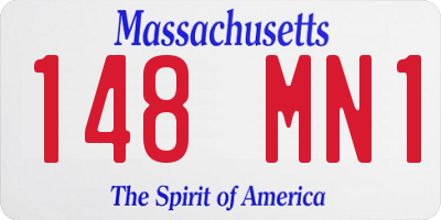 MA license plate 148MN1
