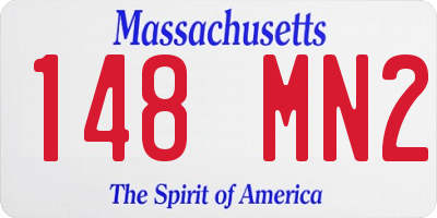 MA license plate 148MN2