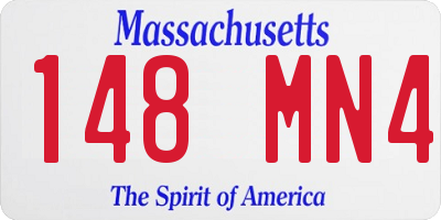 MA license plate 148MN4