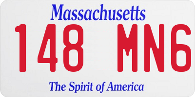 MA license plate 148MN6