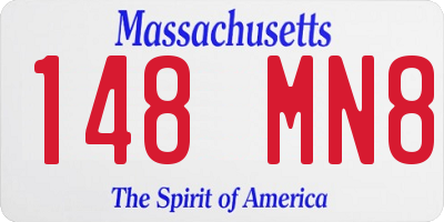 MA license plate 148MN8