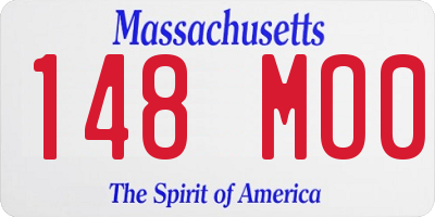 MA license plate 148MO0
