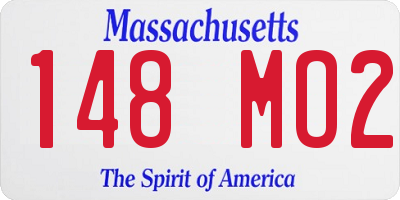 MA license plate 148MO2