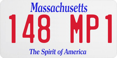 MA license plate 148MP1