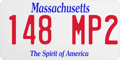 MA license plate 148MP2