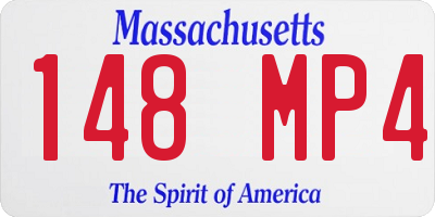 MA license plate 148MP4