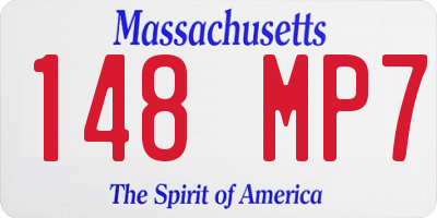 MA license plate 148MP7