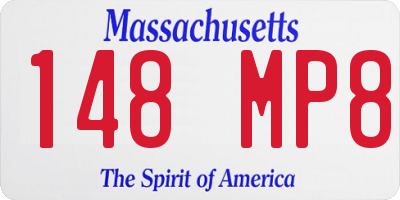 MA license plate 148MP8