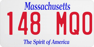 MA license plate 148MQ0