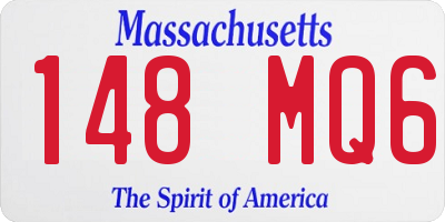 MA license plate 148MQ6