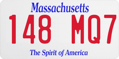 MA license plate 148MQ7