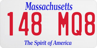 MA license plate 148MQ8
